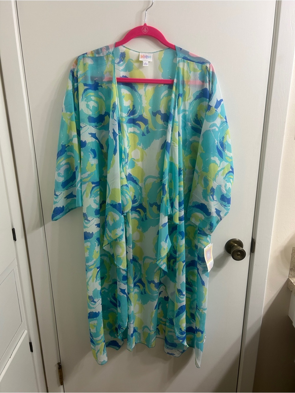 Blue & Green Floral Sheer Kimono by Lularoe